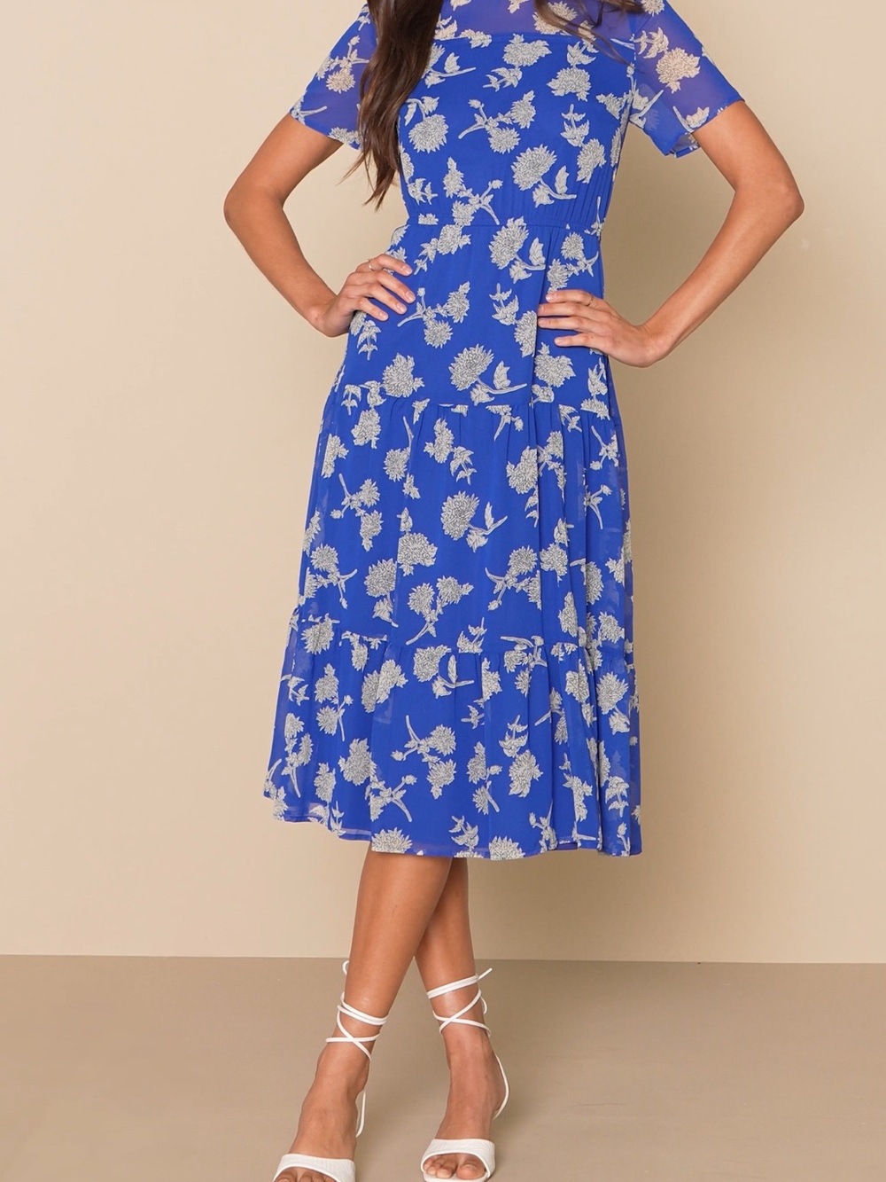 NWT Lulus Dressed Up Floral Print Midi Dress Size Large SOLD OUT ONLINE